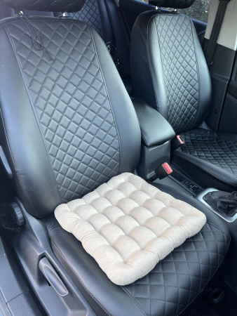 Подушка автомобильная на сиденье "АВТО-БИО" 40x40 / бежевая