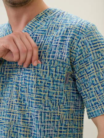 Рубашка медицинская мужская М-286-13367 Поплин