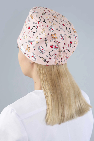 Колпак медицинский 9-03-07-0 Низкий с принтом / Cotton 120