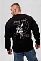 Мужской свитшот 8559 / черный+космонавт