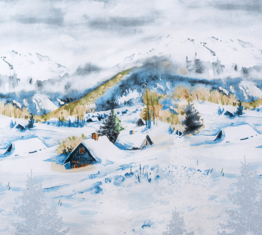 Постельное белье перкаль зима-лето / Снежное сияние 1