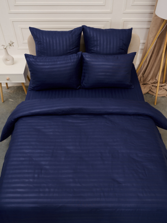 Пододеяльник микрофибра страйп / Синий