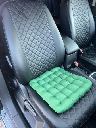 Подушка автомобильная на сиденье "АВТО-БИО" 40x40 / зеленая