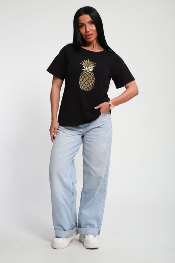 Женская футболка 85655 / черный