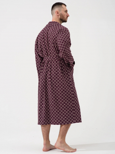 Мужской халат "Люкс" 2441-К / Бордовый
