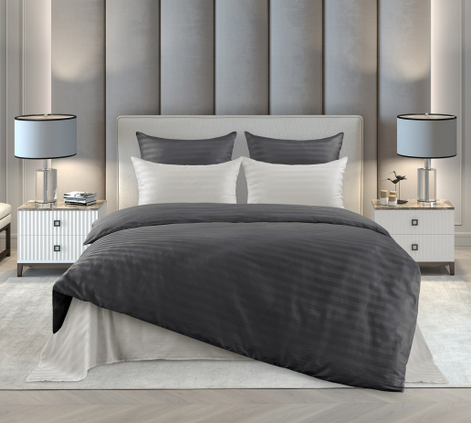 Постельное белье страйп-сатин ТМ Королевское искушение / Полночь