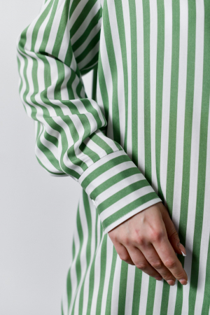 Женская блузка (рубашка) Тропический рай-2 / Зеленая