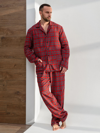 Мужская пижама "Добрый вечер" 2162-Ф / Бордовый