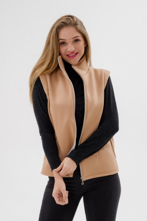 Жилет женский из футера / Капучино