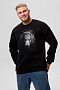Мужской свитшот 8559 / черный+медведь