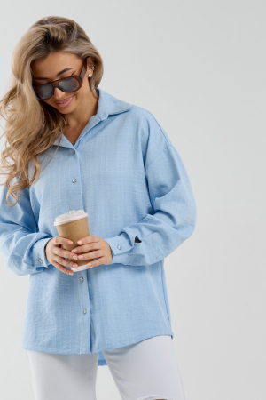 Женская рубашка 36987 / голубой