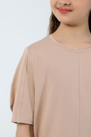 Футболка для девочки Гретта-4 / бежевый