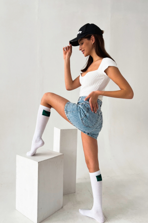 Детские гольфы Блэкдарк (набор 2 пары) / белый, черный