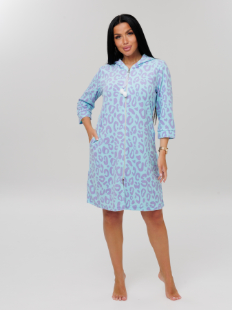 Женский халат Х-77(М) / Сиреневый (узоры)