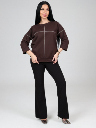 Женский свитшот Николет / коричневый