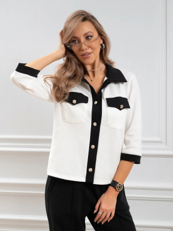 Женский жакет даблфейс / Молочный