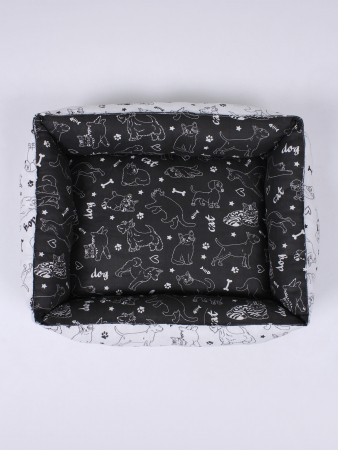 Лежанка для животных мелких пород арт. LDZ / Белый + черный