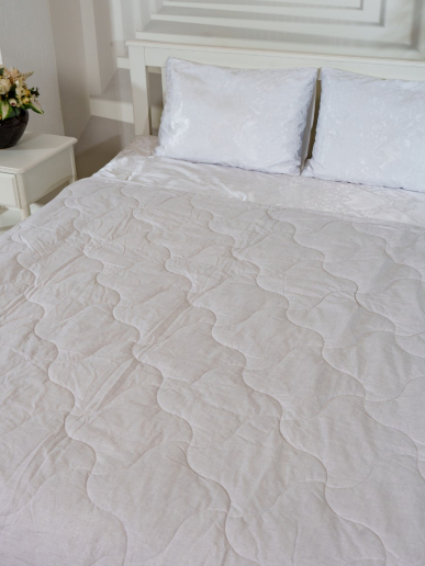 Одеяло всесезонное "Лен" перкаль