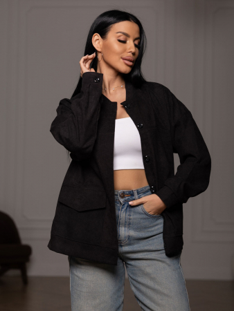 Женский бомбер мод.2167 / Черный