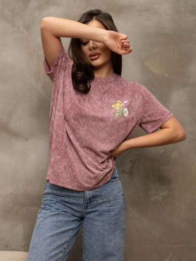 Женская футболка мод.2156 / Пудровый