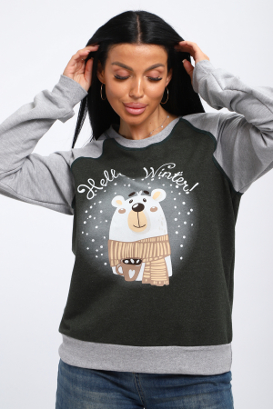 Женский лонгслив Гамми / Хаки