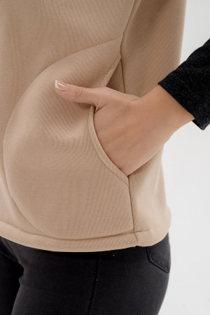 Жилет женский из футера / Латте макси
