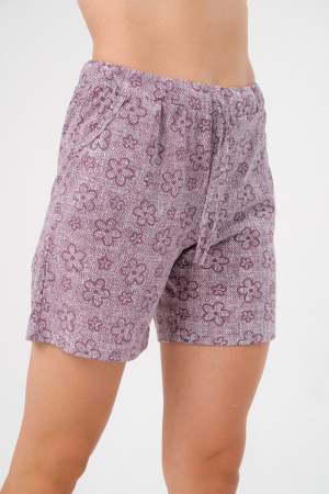 Шорты женские из кулирки Дачница / Бордо макси