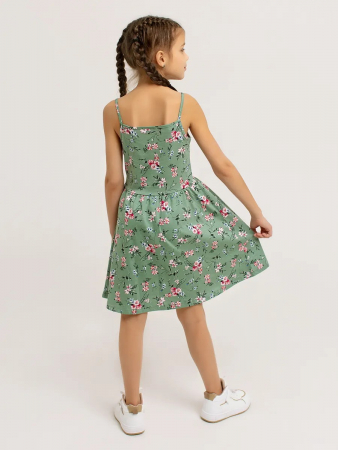 Детский сарафан "Кокетка" / Светлый хаки арт. дк169сх