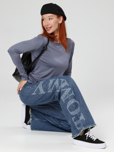 Женский лонгслив Энкар / серый