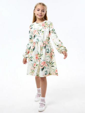 Детское платье "Фея" / Розы на молоке