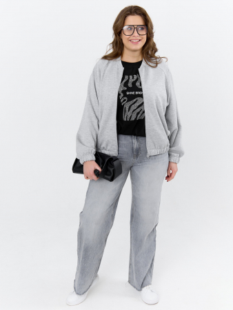 Женский бомбер Нео-1 БО-004 / серый меланж