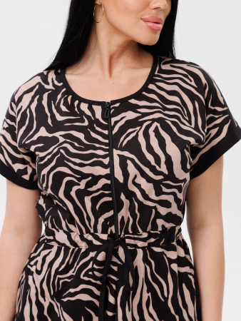 Женский халат Х-140(К) / Бежевый (зебра)