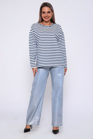 Женский лонгслив 731 / Синий дымка