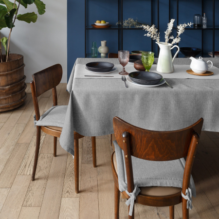 Скатерть рогожка "Волшебная Ночь" / Пепельно-серый (упаковка 2)