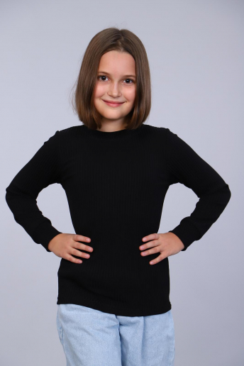 Лонгслив детский Лойс / черный