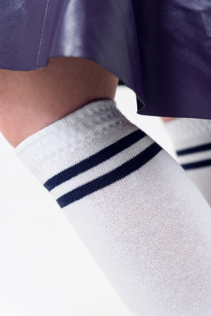 Детские гольфы Школа (набор 2 пары) / белый, темно-синий
