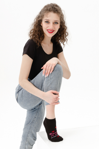 Носки стандарт женские Болтушка (набор 3 пары) / черный