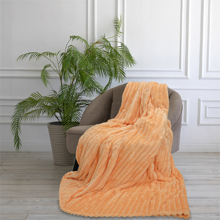 Покрывало  Happy Family велсофт Волна г/к №76 персиковый