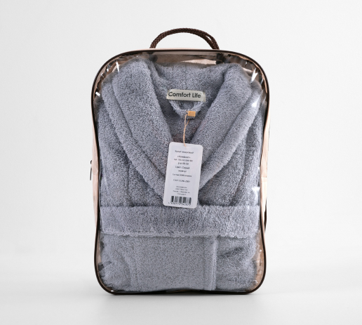 Халат махровый Комфорт / Серый жемчуг