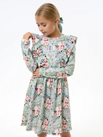 Детское платье "Красотка" / Цветы на ментоле