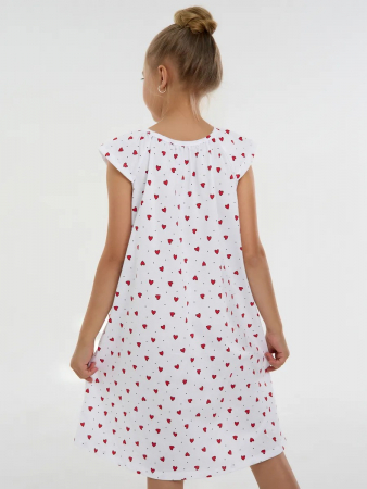 Детская сорочка "Луна" / Красные сердечки
