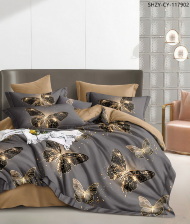 Постельное белье сатин люкс / Золотая бабочка