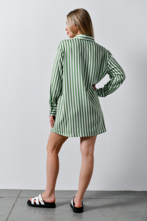 Женская блузка (рубашка) Тропический рай-2 / Зеленая