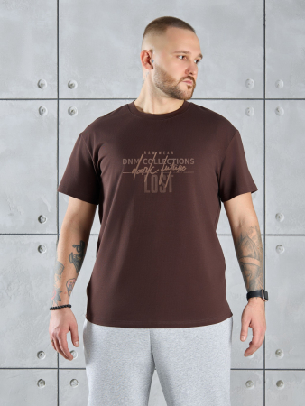 Фуфайка (футболка) мужская Арчи-2 ФП-055 / шоколадный