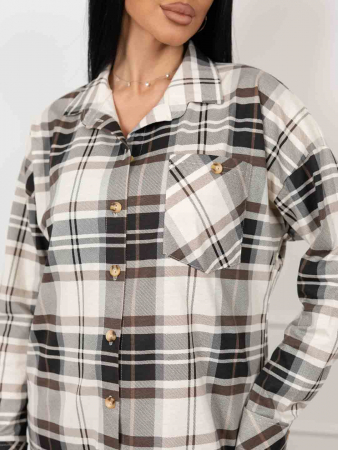 Женская рубашка мод.2110/1 / Коричневый