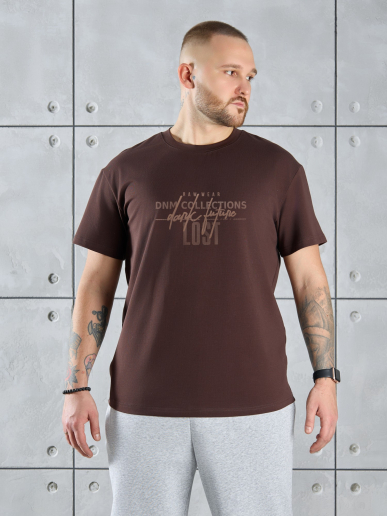 Фуфайка (футболка) мужская Арчи-2 ФП-055 / шоколадный