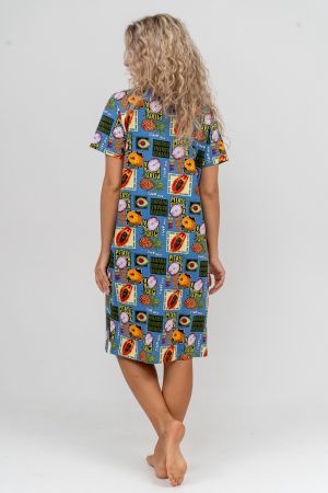 Женский халат 37007 / голубой