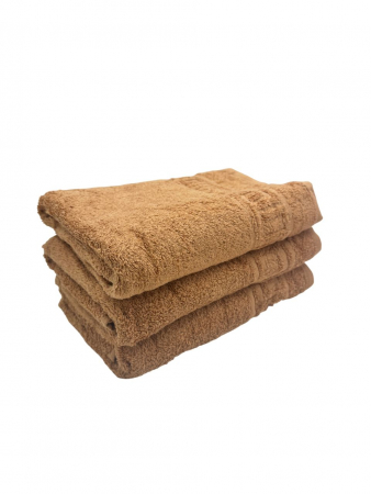 Полотенце махровое Туркмения греческий бордюр / коричневый 430 г/м2