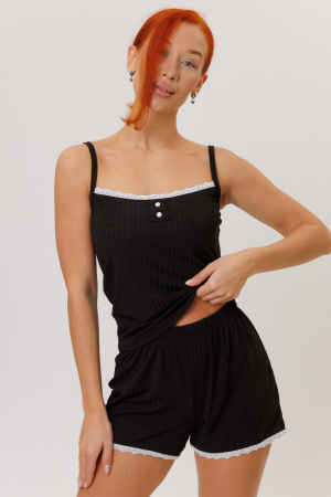 Женский костюм с шортами 2267/1 / Черный