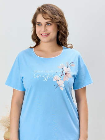 Женская пижама Узор-2 П-502 / голубой